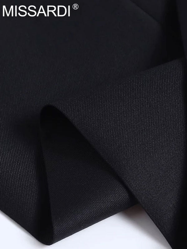 Black Tapered Wool Trousers