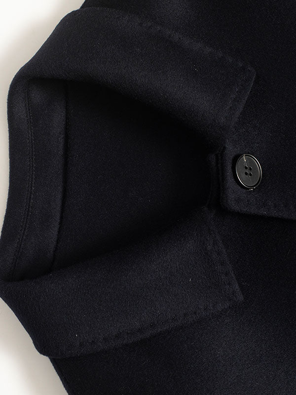 Lapel Solid Double Face Coat