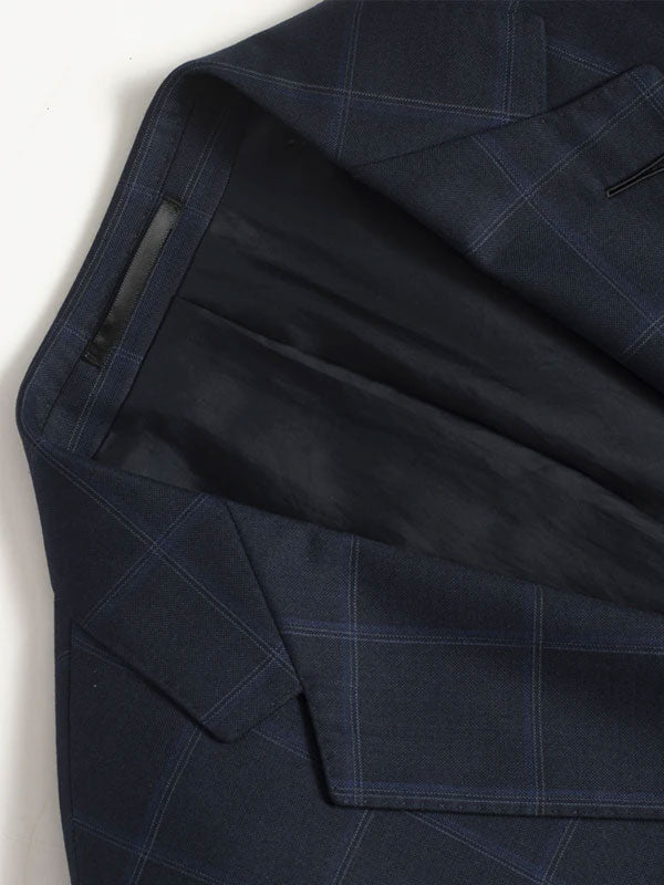 Elegant Checkered Men's Suit