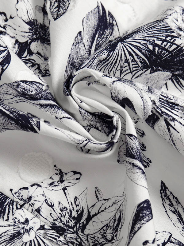 Plant Print Cotton Shirt