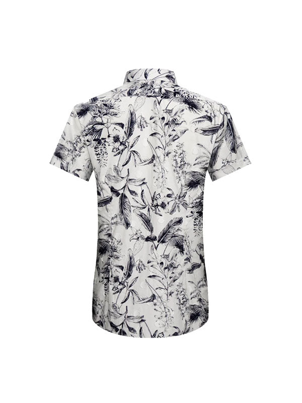 Plant Print Cotton Shirt