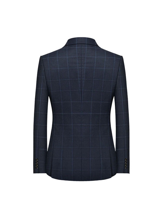 Elegant Checkered Men's Suit