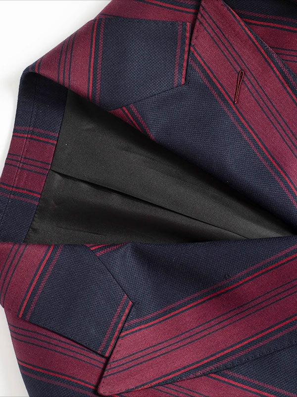 Striped Color Block Blazer