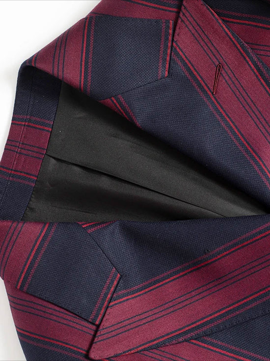 Striped Color Block Blazer