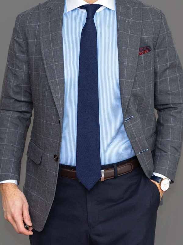 Embroidered Mulberry Silk Tie