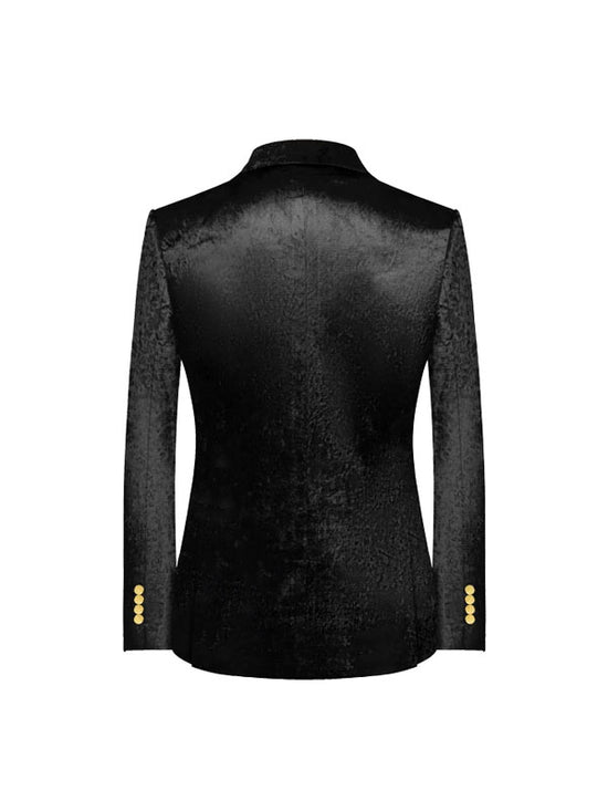 Simple Black Cotton Blazer