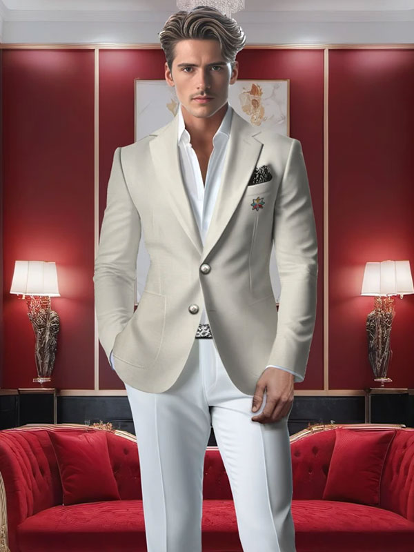 Embroidered Linen Blazer