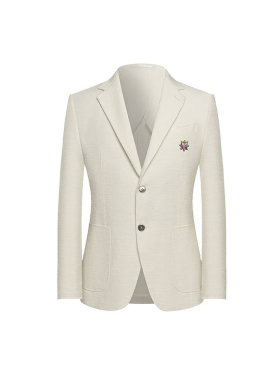 Embroidered Linen Blazer
