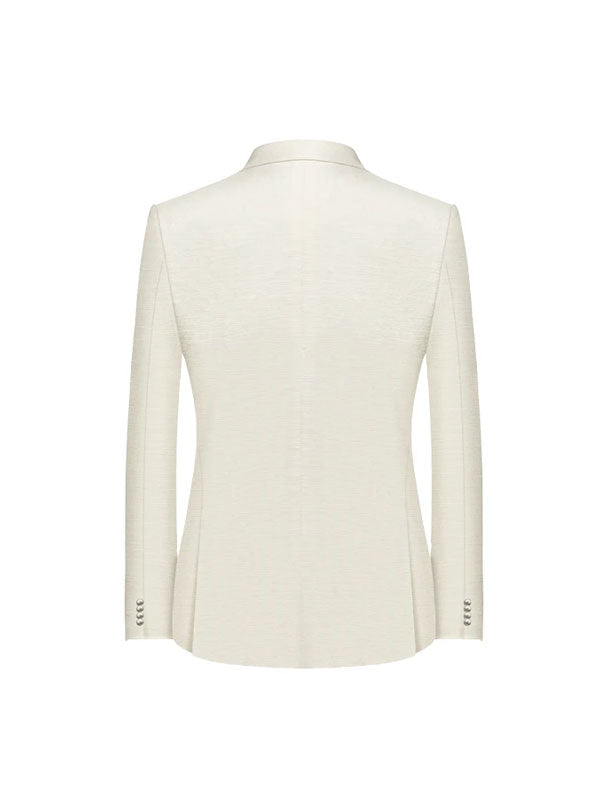 Embroidered Linen Blazer