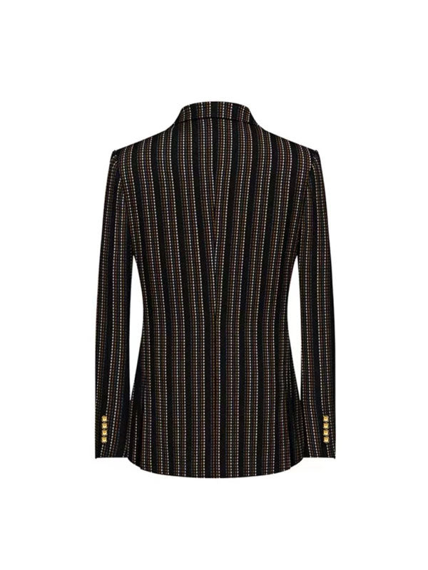 Fashionable Striped Blazer