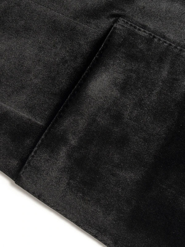 Black Embroidered Velvet Blazer