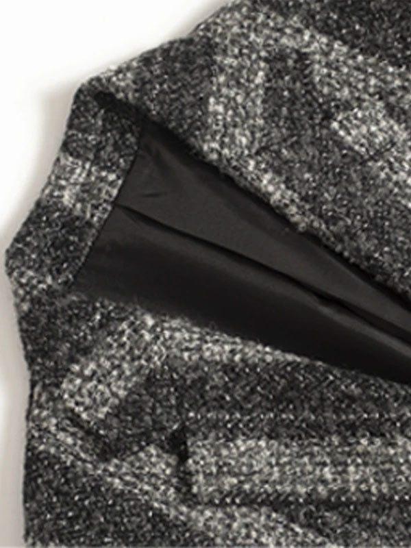 Notch Lapel Striped Coat