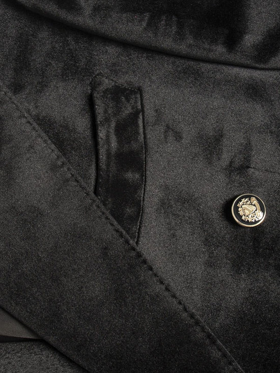 Double Breasted Velvet Blazer
