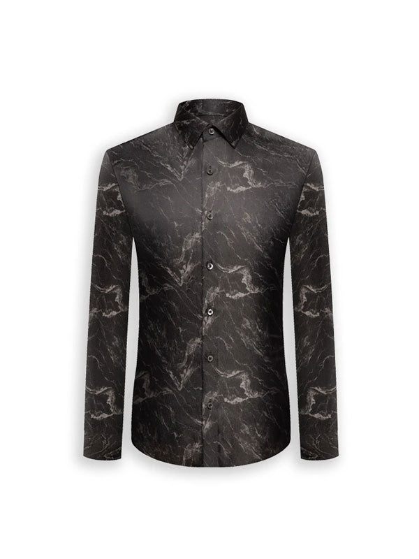 Fashion Printed Black Shirt