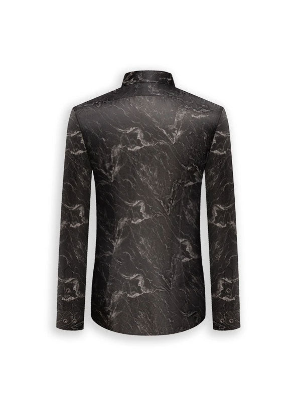Fashion Printed Black Shirt