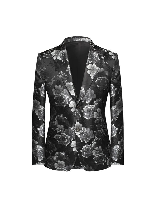 Floral Print Cotton Blazer