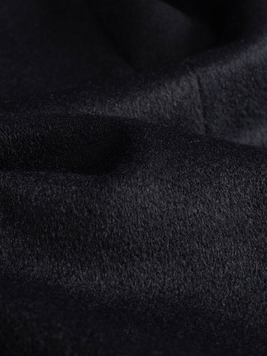 Lapel Solid Double Face Coat