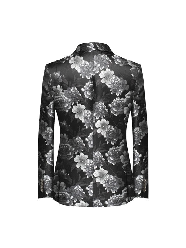 Floral Print Cotton Blazer