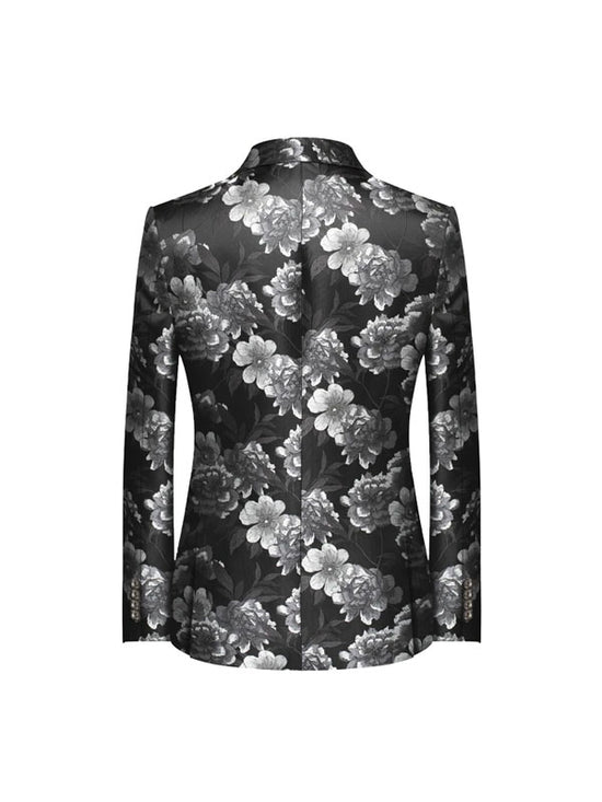 Floral Print Cotton Blazer