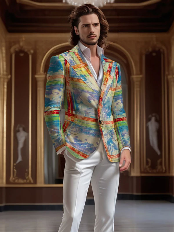 Wild Sky Plaid Blazer