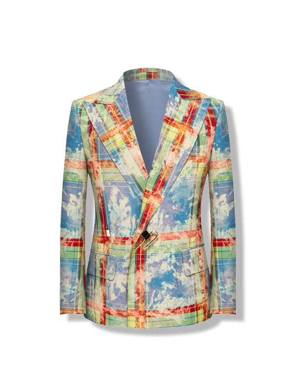 Wild Sky Plaid Blazer