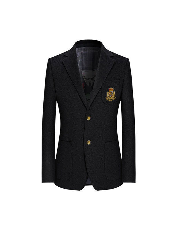Embroidered Wool Blazer