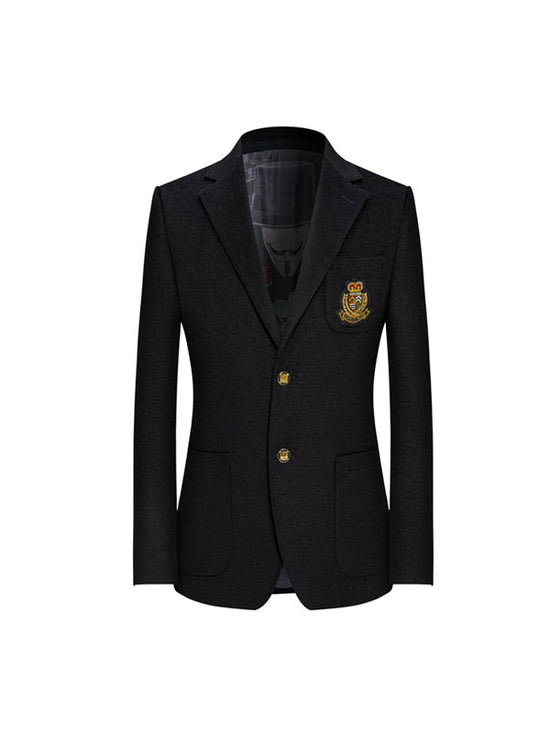 Embroidered Wool Blazer