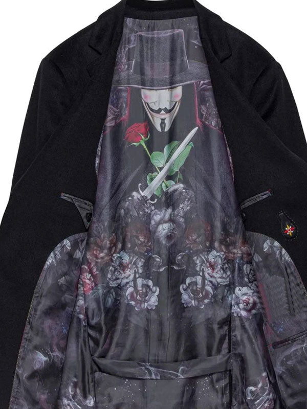 Embroidered Wool Blazer