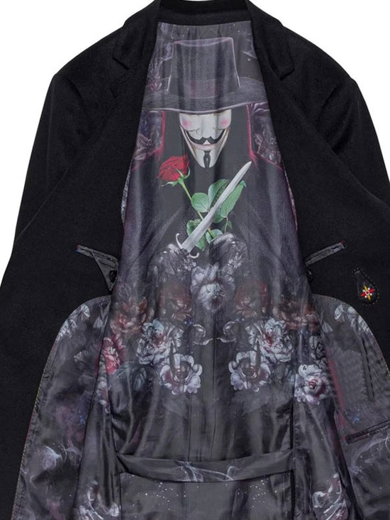 Embroidered Wool Blazer