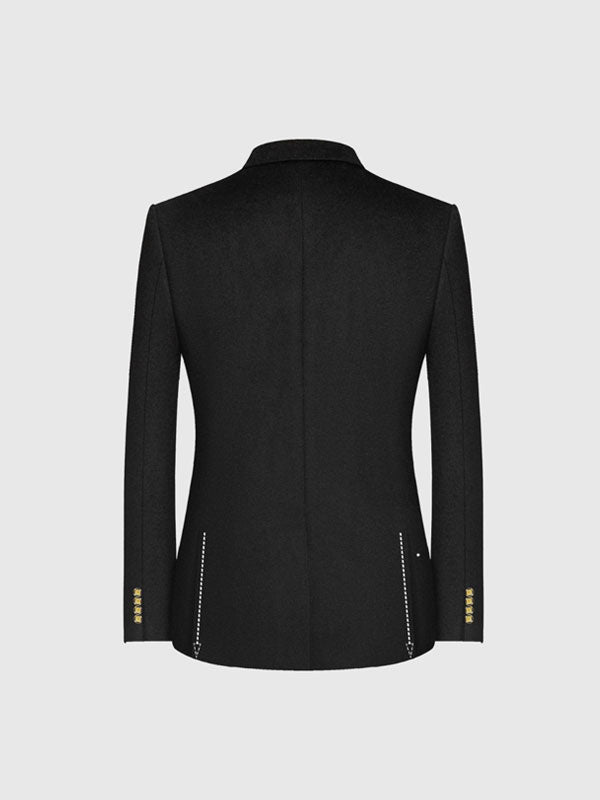 Embroidered Wool Blazer