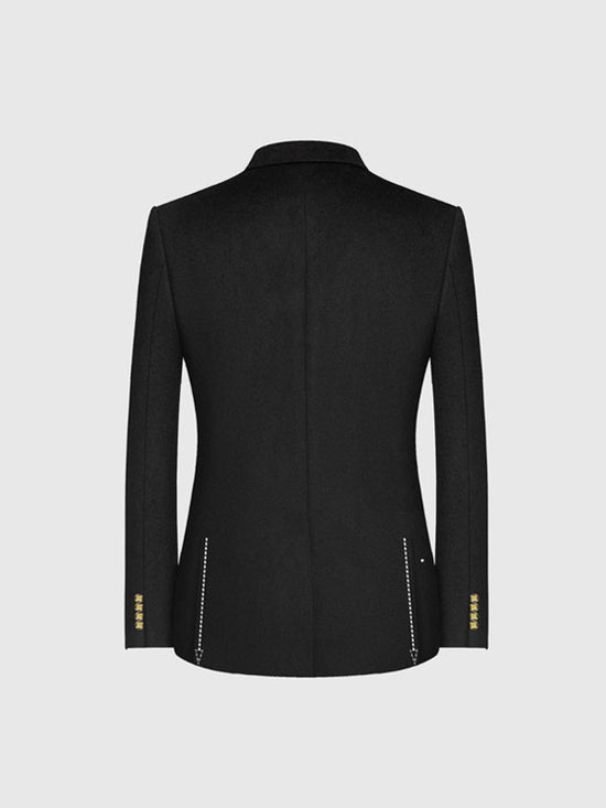 Embroidered Wool Blazer