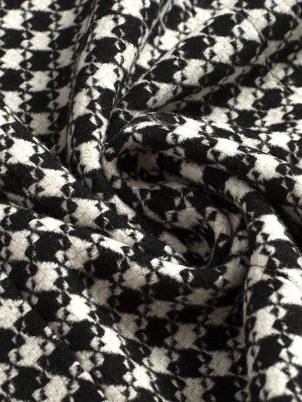 Double Breasted Houndstooth Coat
