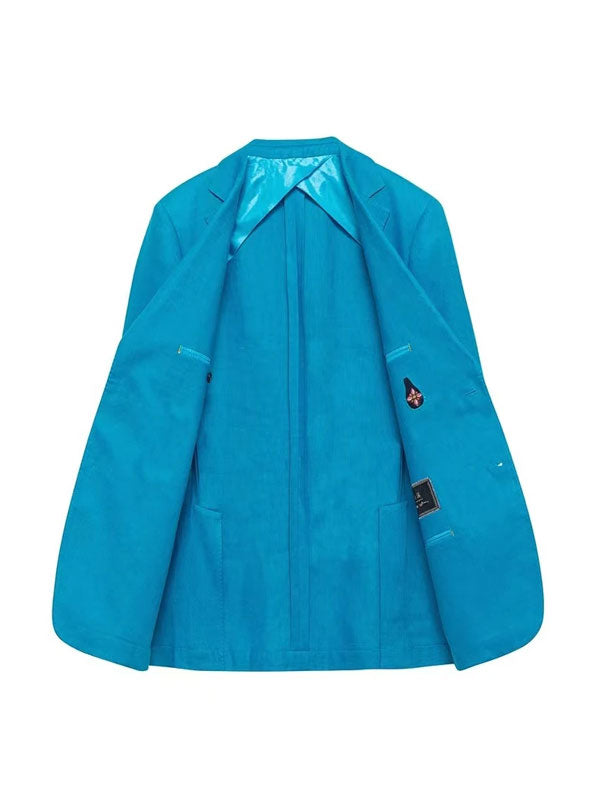 Snowflake Embroidery Blazer