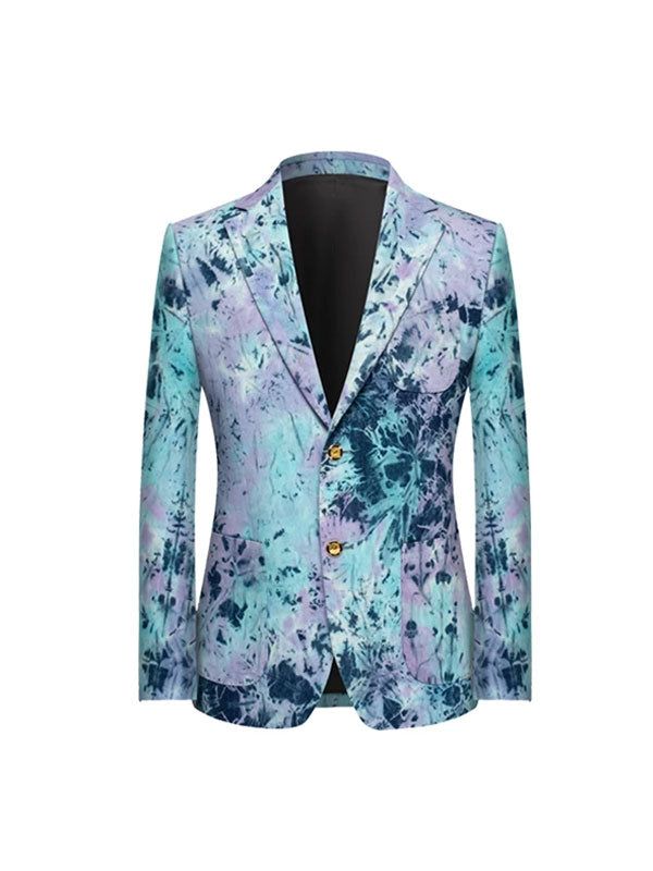 Tie-Dye Cotton Blazer