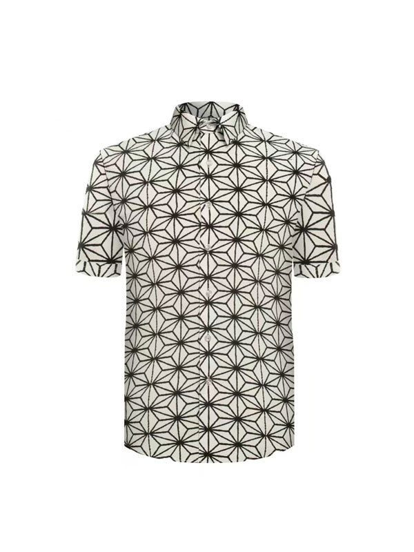 Short Sleeve Geometric Shirt