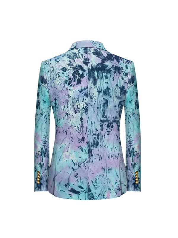 Tie-Dye Cotton Blazer
