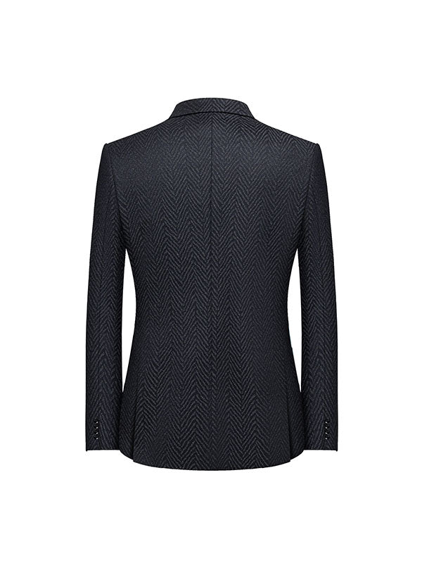 Wave Striped Wool Blazer